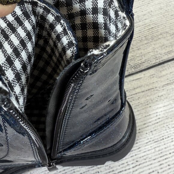 NWT Dadwen Navy Glitter Boots Sz 31 - Picture 6 of 6